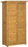 Outsunny Gartenschrank Tannenholz Natur 87 x 46,5 x 160 cm