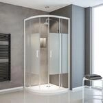 Schulte ExpressPlus Runddusche Sunny Sicherheitsglas Alpinwei&szlig; 190x90x90cm