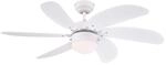 WESTINGHOUSE Deckenventilator Turbo Swirl Wei&szlig; 105 cm mit Beleuchtung und Zugketten
