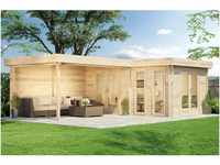 Carlsson Holz-Gartenhaus Quinta Flachdach Unbehandelt 680 cm x 472 cm