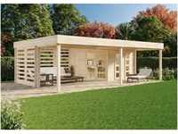 Carlsson Holz-Gartenhaus Panama-40 Flachdach Unbehandelt 765 cm x 516 cm