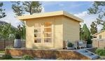 Weka Holz-Gartenhaus Flachdach Unbehandelt 375 cm