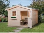 Weka Holz-Gartenhaus Satteldach Unbehandelt 330 cm