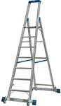 Krause Stehleiter Stabilo mit Traversen Fahrbar 7 Stufen 230 cm x 85 cm x 144 cm