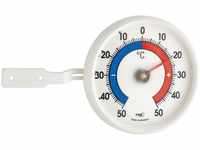 TFA Fenster-Thermometer mit Befestigungsmaterial Weiß