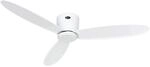 CASAFAN Energiespar Deckenventilator mit Fernbedienung Eco Plano II 132 cm Wei&szlig;