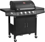 Taino Red 4+1 Gasgrill Grillwagen BBQ Edelstahl-Brenner Gas-Grill Schwarz