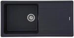 Respekta Massivgranit-Einbausp&uuml;le Columbia 100 cm x 50 cm Schwarz