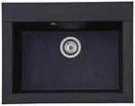 Respekta Einbausp&uuml;le Mineralite Ohio 66 cm x 50 cm Schwarz