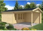 Alpholz Gartenhaus Freiburg-44 Natur 755 cm x 399 cm mit Doppelt&uuml;r