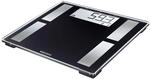 Leifheit Personenwaage Digital Shape Sense Connect 50 Schwarz-Silber 31 x 31 cm