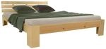 Homestyle4u Holzbett 180 x 200 cm mit Lattenrost in Braun 1839