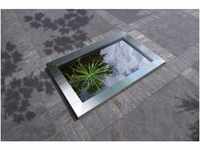 Ubbink Rahmen für Becken Quadra Inox Deco Edelstahl matt Silber 120 x 83 cm