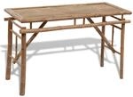 vidaXL Biertisch mit 2 B&auml;nken 100 cm Bambus