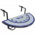 vidaXL Balkonh&auml;ngetisch Mosaik Blau und Wei&szlig; 41124