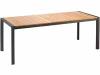Best Freizeitmöbel Tisch Paros 160 cm x 90 cm Anthrazit-Teakholz