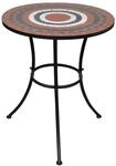 vidaXL Bistrotisch Terrakotta-Rot und Wei&szlig; 60 cm Mosaik 41534