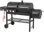 El Fuego Gas-Kohle-Kombigrill 3in1 Sierra 3 Brenner und Seitenbrenner Schwarz