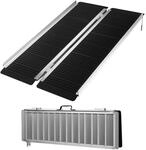 Wiltec Rollstuhlrampe Faltbar 122Cm 270Kg Rollstuhl Alu Rampe Rutschfest Mobil