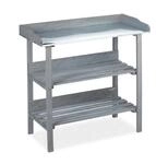 Relaxdays Pflanztisch Holz Metall Grau 3 Ebenen 86 cm x 92 cm x 42 cm 7,4 kg