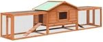 vidaXL Kaninchenstall 310x70x87 cm Kiefernholz & Tannenholz