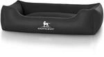 Knuffelwuff Hundebett Sidney Kunstleder XL 105 x 75cm Schwarz