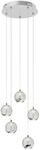 Lucande LED Pendelleuchte Hayley 9624369 Modern in Transparent aus Glas 5-flammig