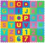 Tectake Puzzlematte 86 Teilig Mit Buchstaben und Zahlen 31 50 x 31 50 x 1 cm Bunt