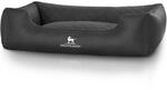 Knuffelwuff Hundebett Madison Orthop&auml;disch Kunstleder XXL 120 x 85cm Schwarz