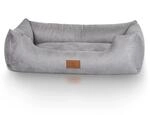 Knuffelwuff Hundebett Dreamline Velours M-L 85 x 63cm Grau