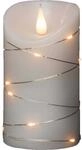 Konstsmide LED Echtwachskerze 3D Flamme Timer 13 LED Tropfen