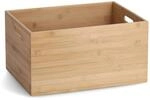 Zeller Aufbewahrungskiste Bambus 30 cm x 40 cm x 21 cm Natur