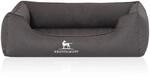 Knuffelwuff Hundebett Leon Orthop&auml;disch Wasserabweisend Velours M-L 85 x 63cm