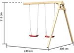 Karibu Doppelschaukel Anbau naturb.