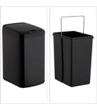 Relaxdays Sensor M&uuml;lleimer Stahl Schwarz Ber&uuml;hrungslos 41 cm x 21,5 cm x 28 cm 2,3
