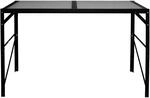 Alutisch 1 Ablagefl&auml;che HKP 121 cm x 54 cm Schwarz