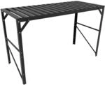 Vitavia Alutisch mit 1 Ablage, 121 cm x 54 cm x 76 cm Schwarz