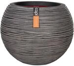 Capi Pflanztopf Nature Rib Kugel niedrig Riffel &Oslash; 40 cm x 32 cm Anthrazit