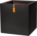 Capi Pflanztopf Smooth viereckig 32 cm x 32 cm x 32 cm Schwarz