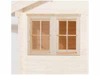 Doppelfenster 138 x 79 cm für Weka Gartenhaus mit Wandstärke 21/28 mm