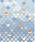 Sanders & Sanders Fototapete Tiere Blau 200 x 250 cm 611691