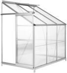 Tectake Anlehngew&auml;chshaus 4 09 M&sup3; Mit Fundament Aluminiumrahmen 192 x 128 x 202