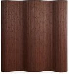 Homestyle4u Paravent Raumteiler in Dunkelbraun 250x200 cm 301