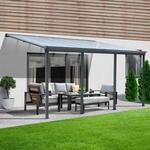 Home Deluxe Terrassen&uuml;berdachung Solis Alu 618 x 303 x 226 / 278 cm Anthrazit