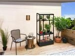 Vitavia Polis Balkongew&auml;chshaus 350 Schwarz ESG Stahlfundament 81,2x42,8x165,5cm