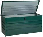 Beliani Truhe CEBROSA Dunkelgr&uuml;n 62x132x64