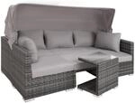 Tectake Aluminium Rattan Lounge San Marino Wetterfest und Uv Best&auml;ndig Dicke Der
