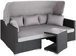 Tectake Aluminium Rattan Lounge San Marino Wetterfest und Uv Best&auml;ndig Dicke Der