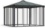 Canopia Ledro 3.6 x 3.6 geschlossener Pavillon Anthrazit Grau