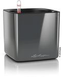 Lechuza&reg; Pflanzgef&auml;&szlig; Cube Glossy 16 Anthrazit highgloss 17 cm x 17 cm